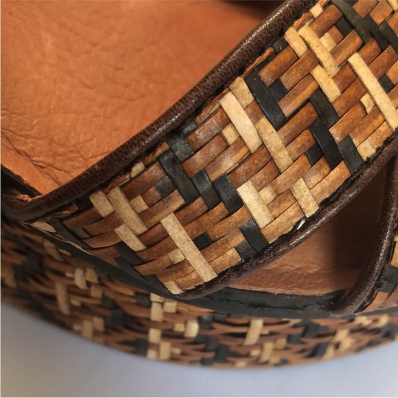 Lucky Brand Kristine Brown Woven Leather Platform Sandal size 7.5M - Picture 11 of 12